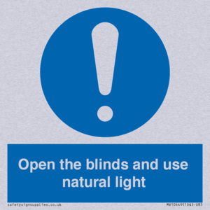 Open the blinds and use natural light